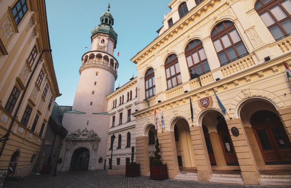 Sopron Firewatch Tower &amp; Old Town, Sopron, Western Hungary, Hungary